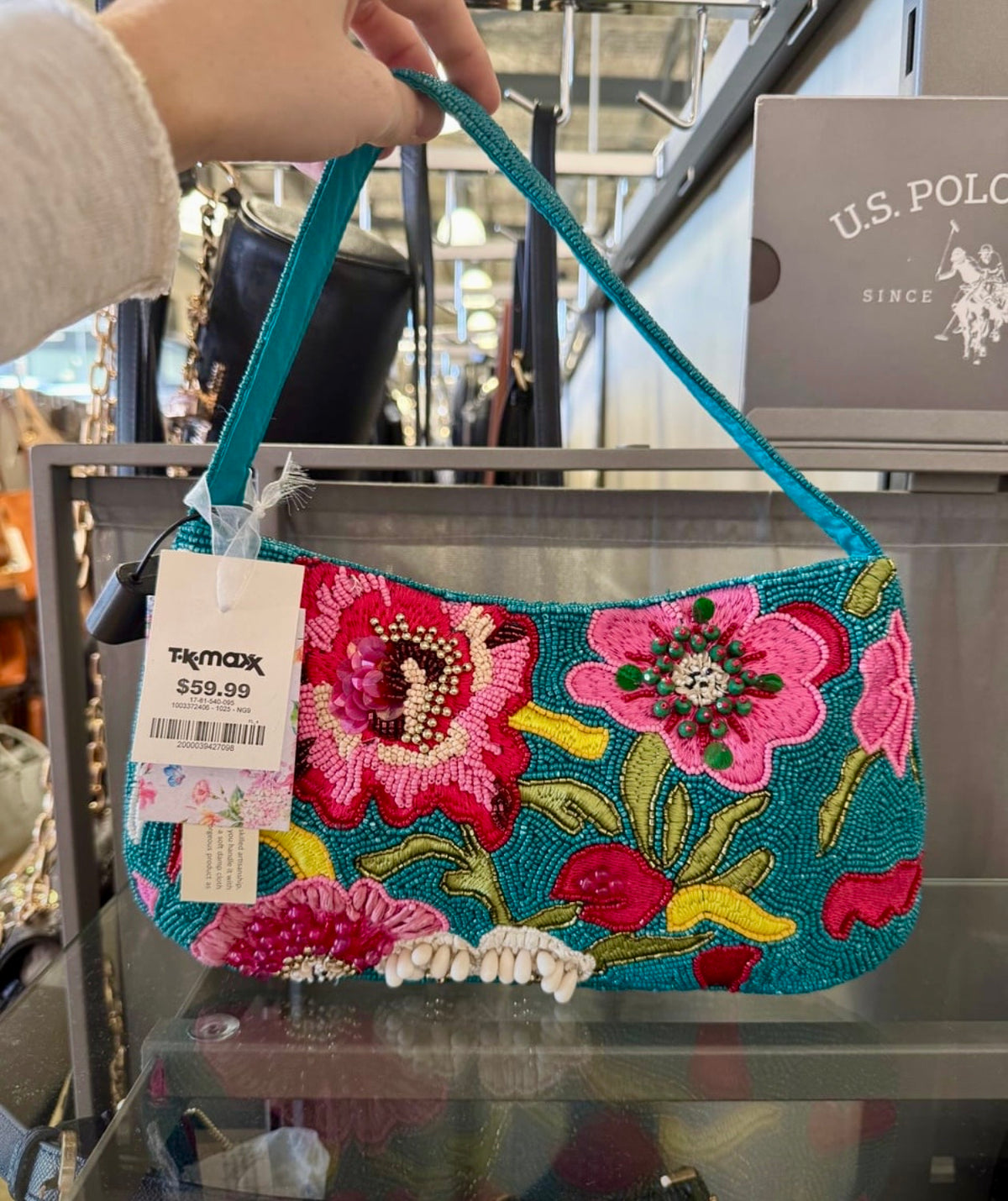 Frida Floral Beaded Bag