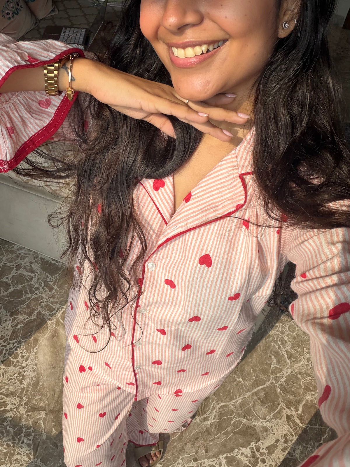 Sweetheart Striped Lounge Set