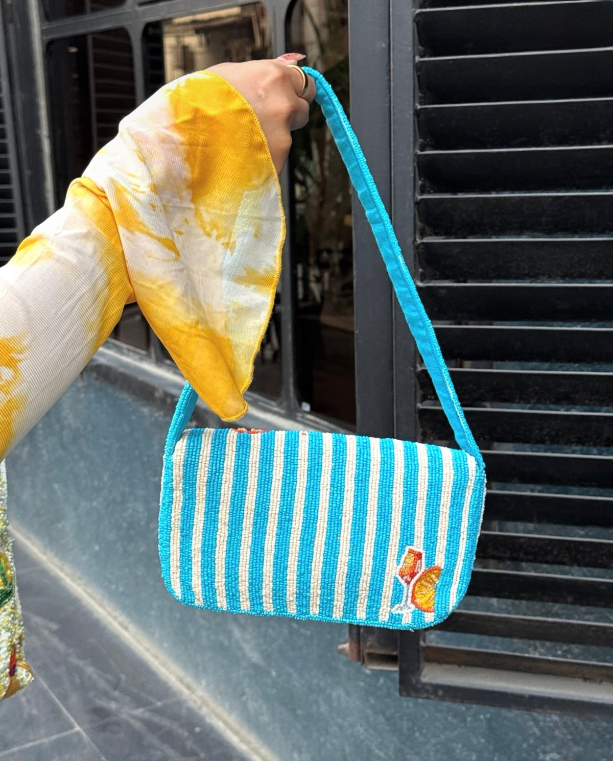 Citrus Crush Beaded Bag