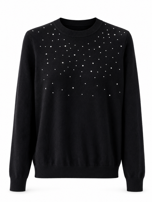 Midnight Rhinestone Top