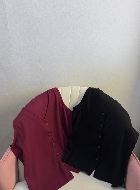 Button-Down Vest Top
