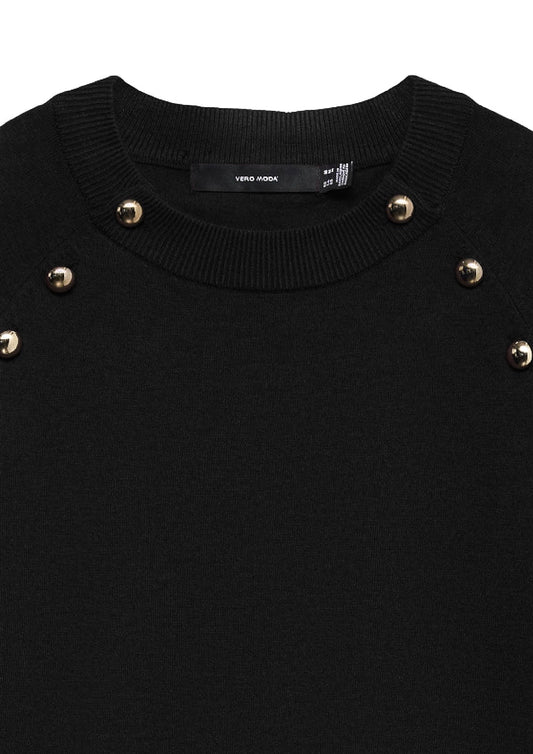 Noir Studded Knit Top