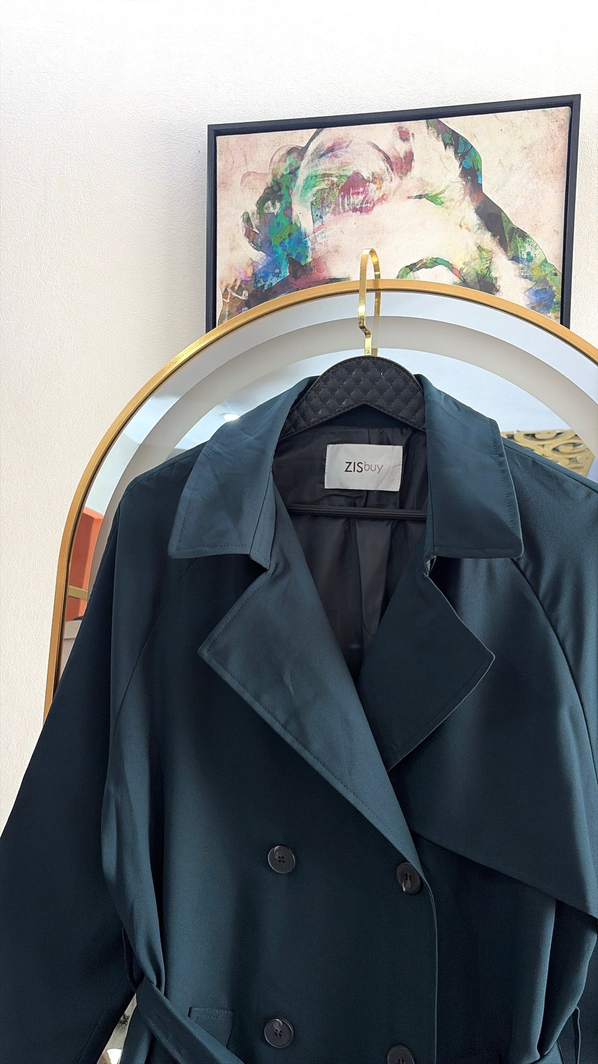 Deep Teal Classic Trench Coat