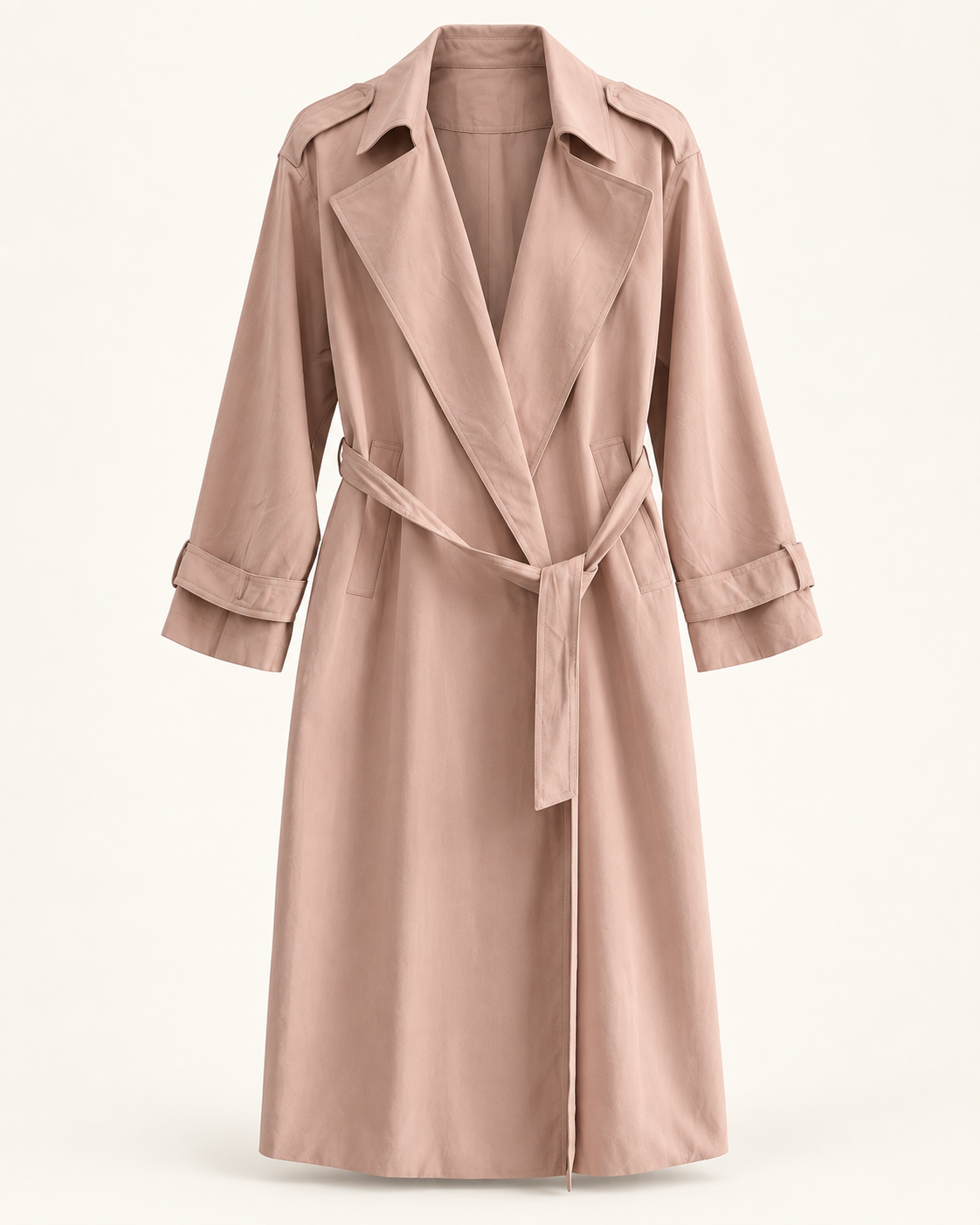 The Blush Drape Trench Coat