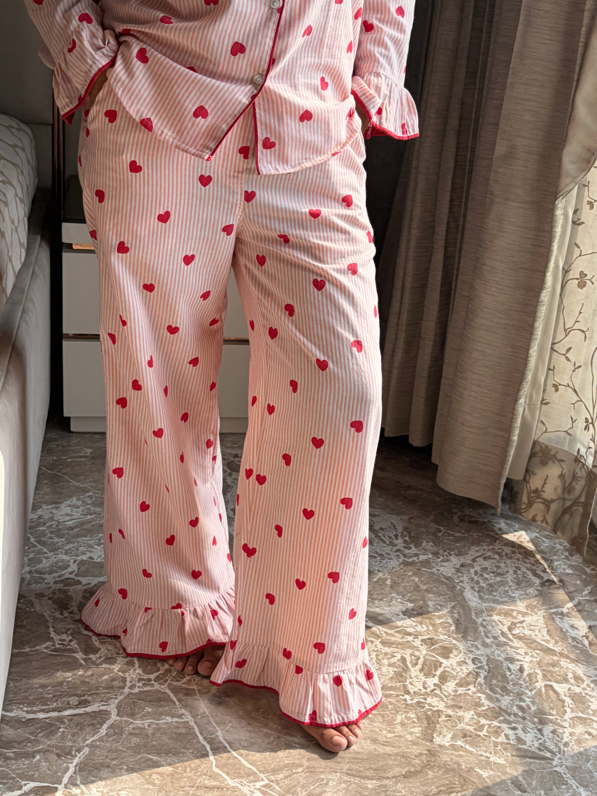Sweetheart Striped Lounge Set