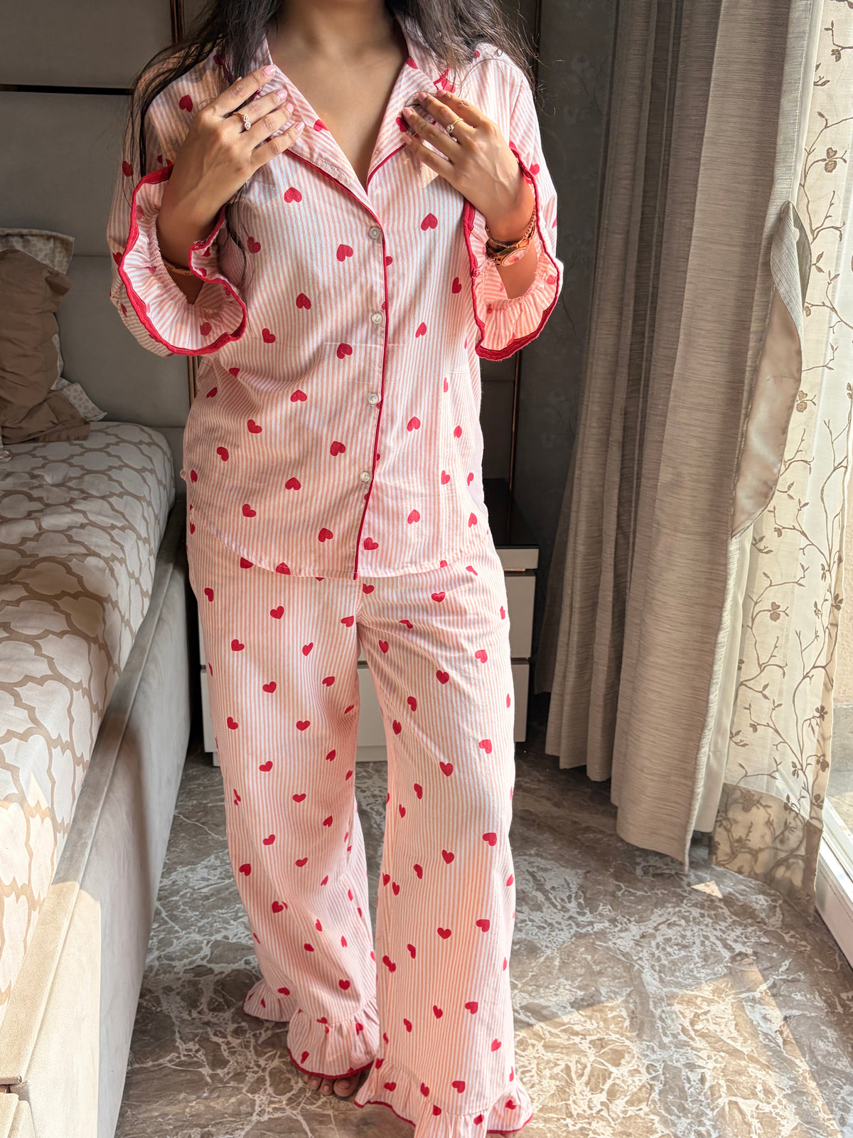 Sweetheart Striped Lounge Set