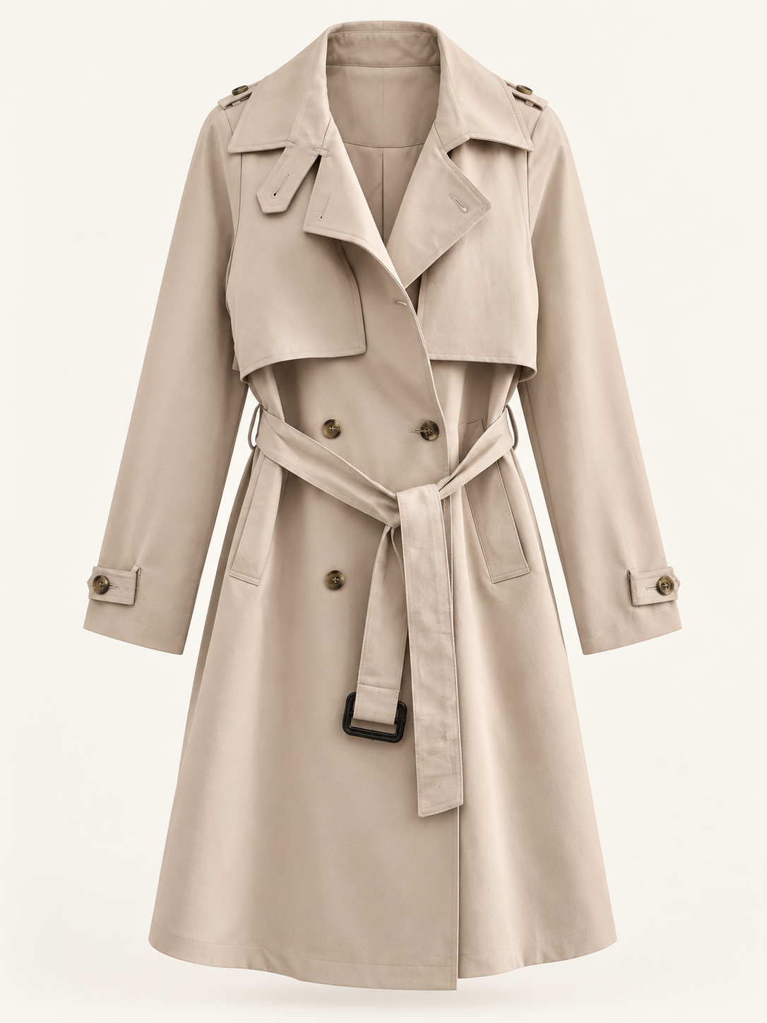 Stone Beige Heritage Trench Coat