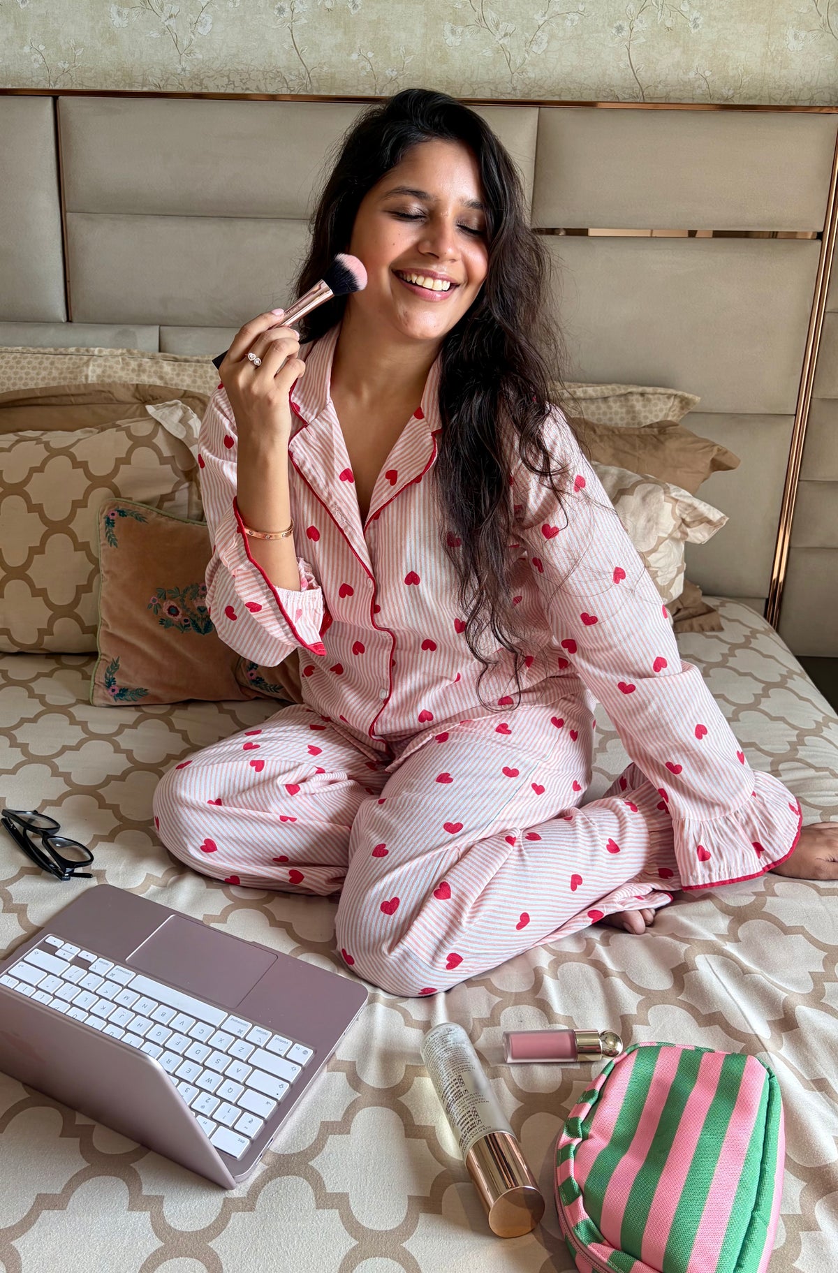 Sweetheart Striped Lounge Set