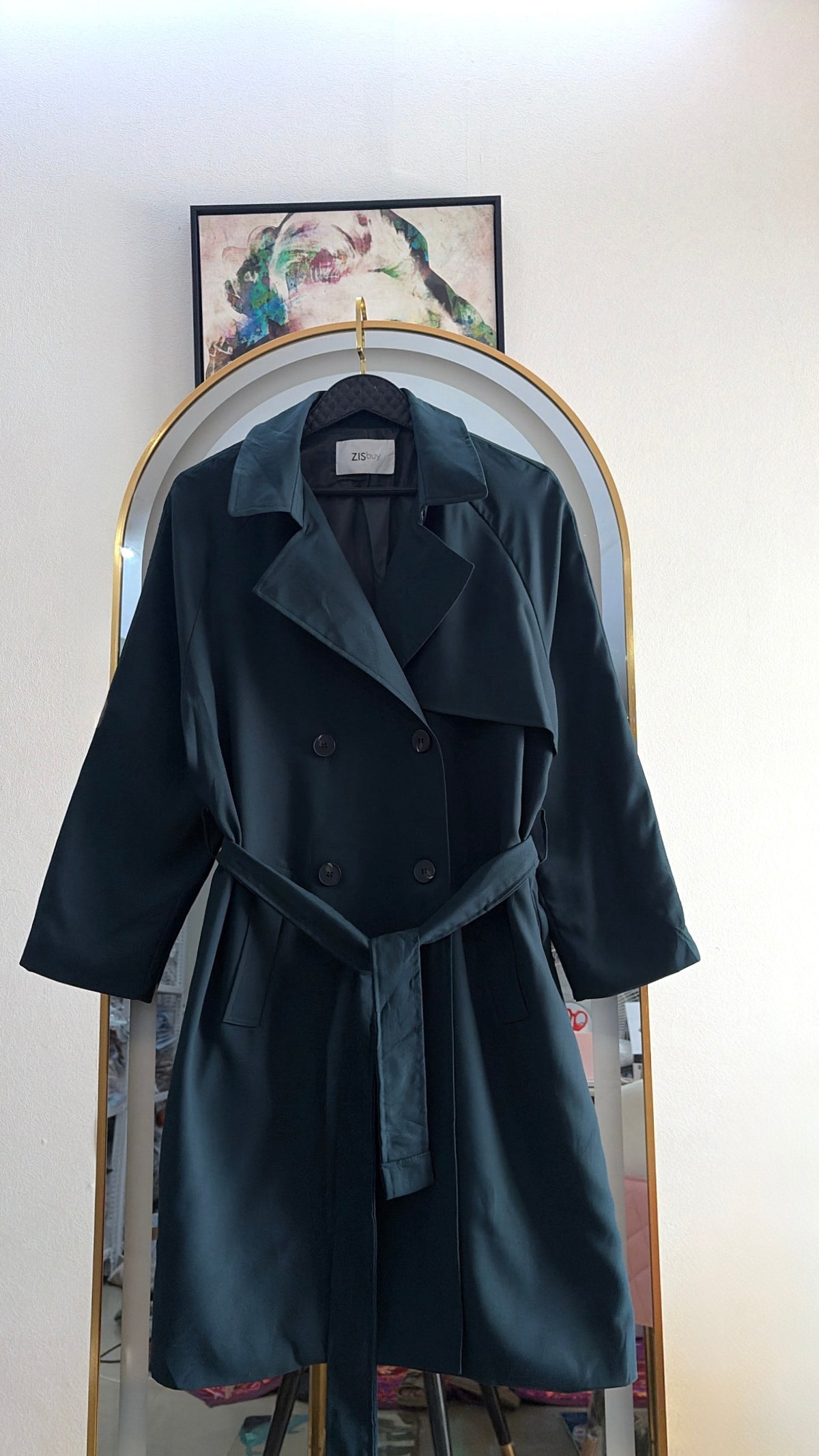 Deep Teal Classic Trench Coat