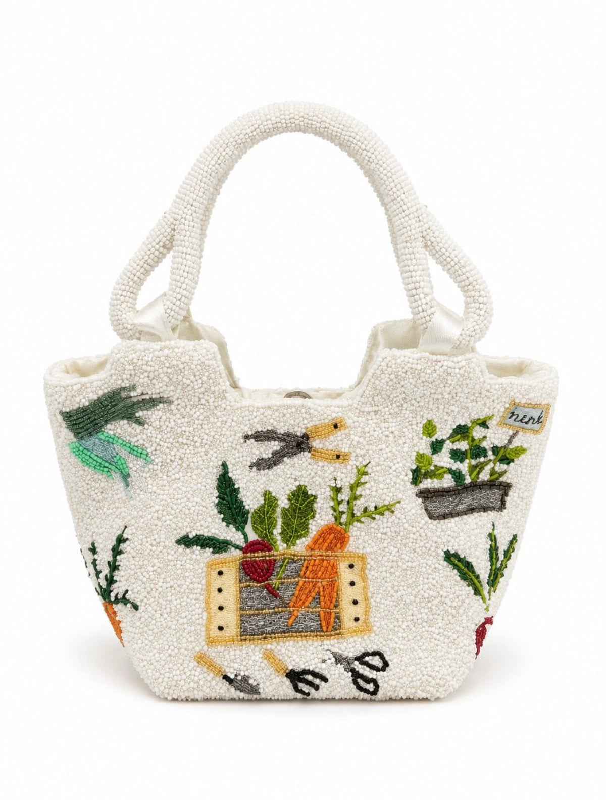 Plant Lover Beaded Mini Tote