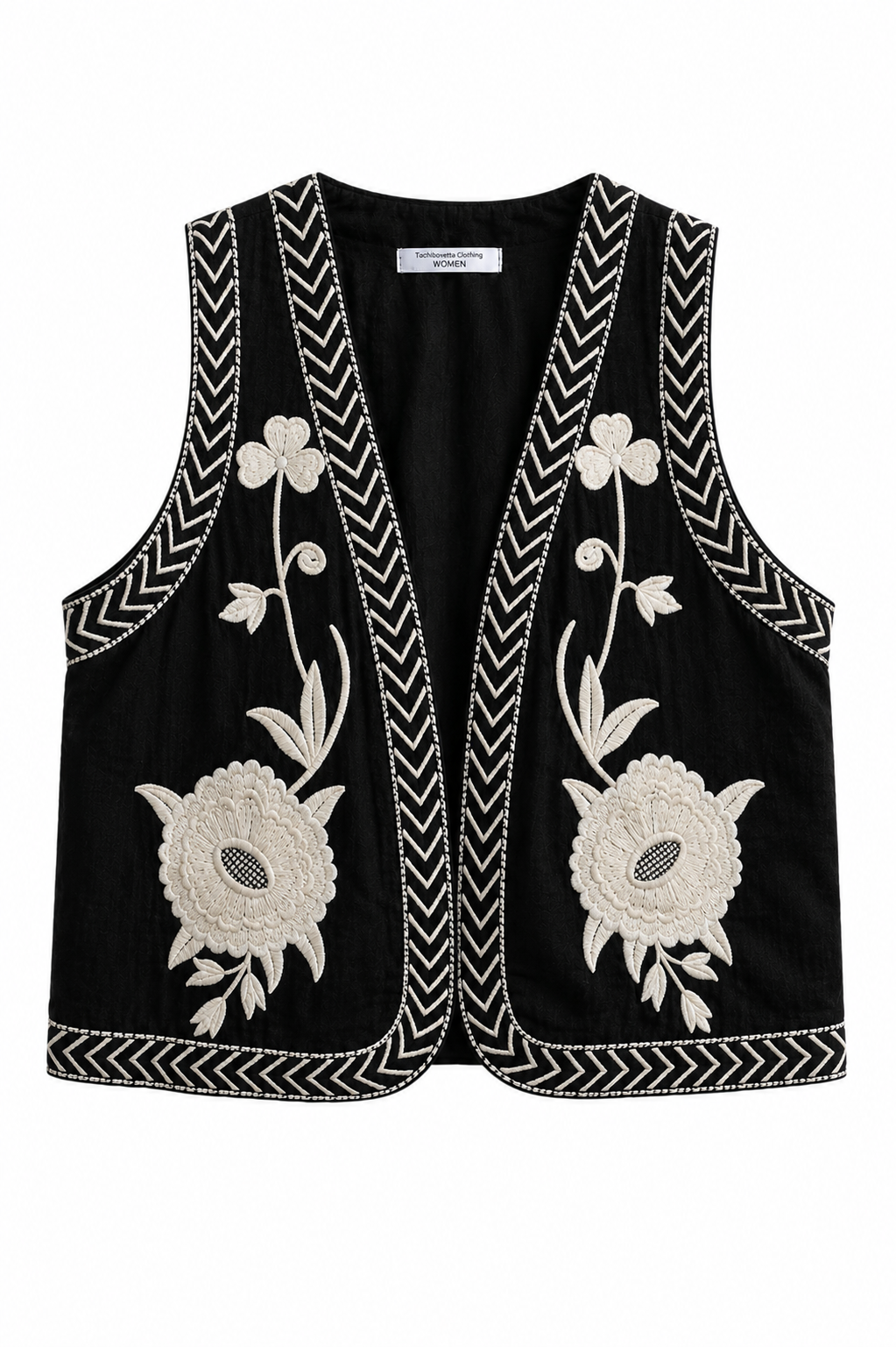 Black Ivory Bloom Vest
