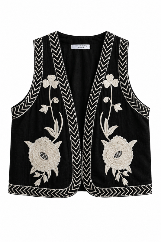 Black Ivory Bloom Vest