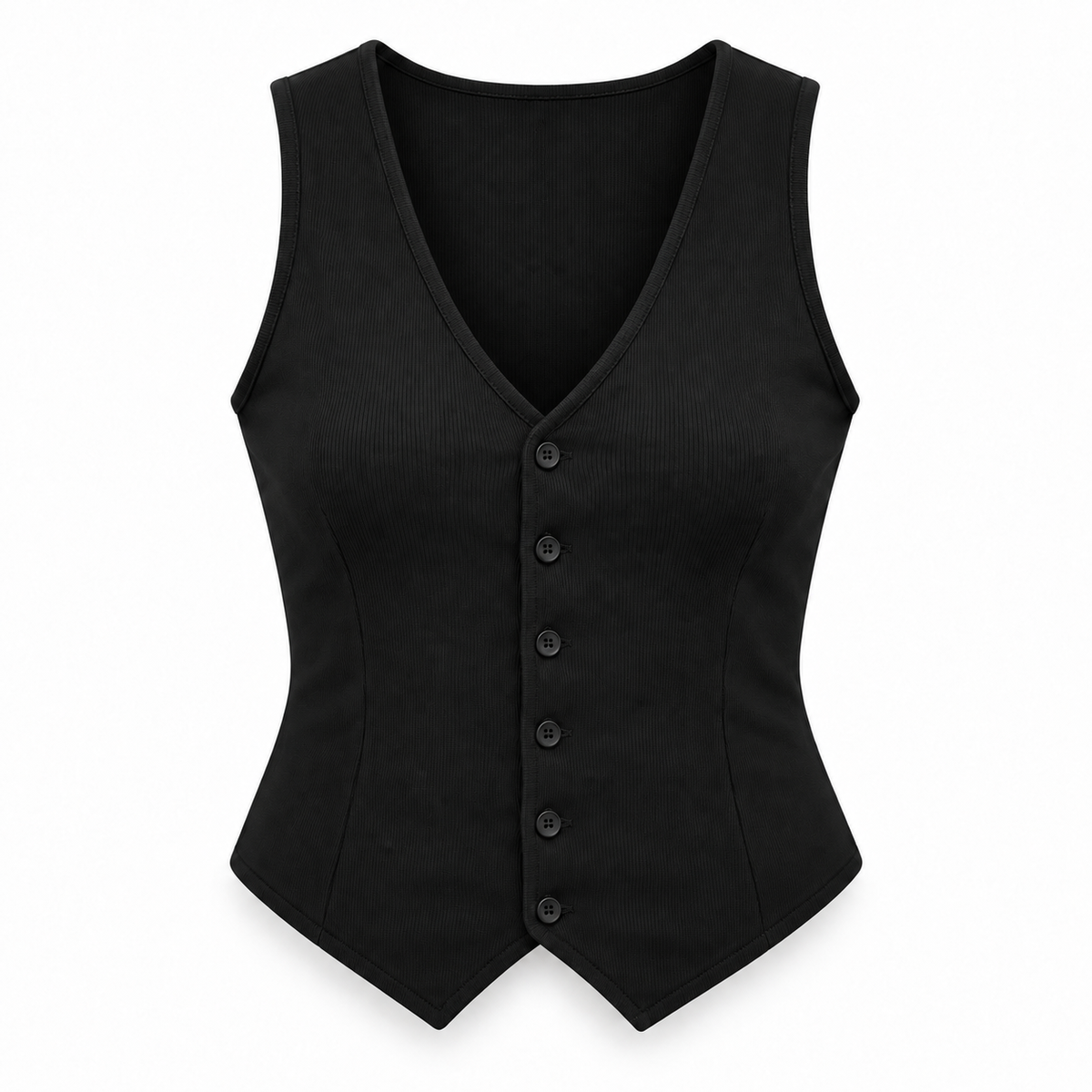 Button-Down Vest Top