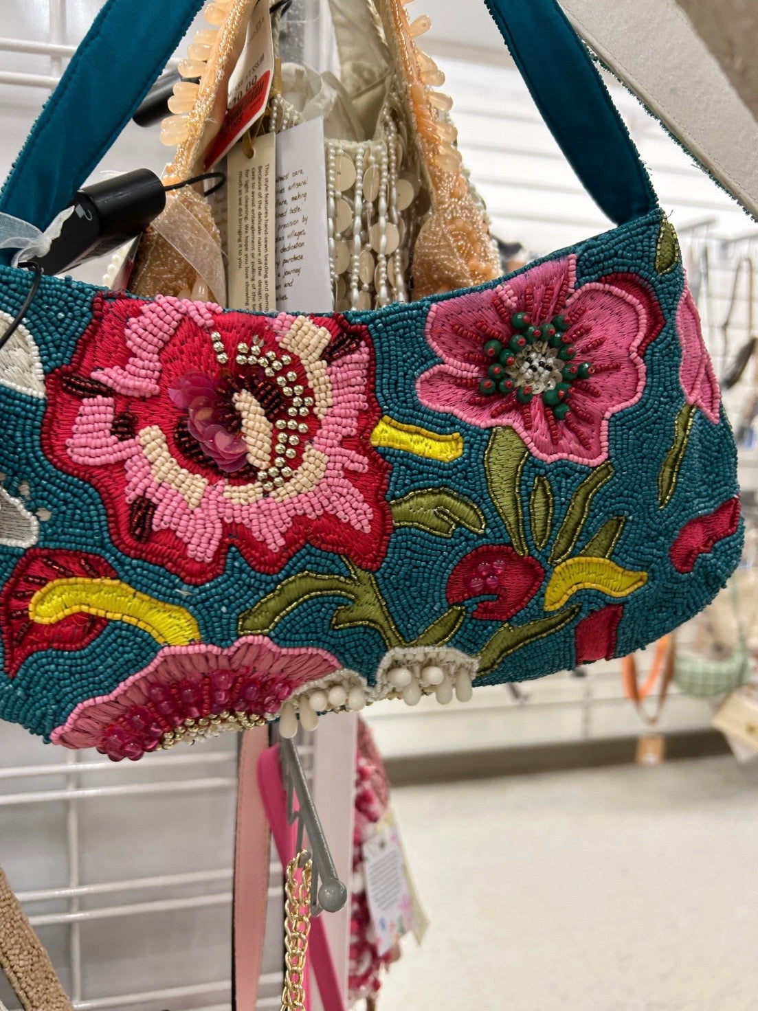 Frida Floral Beaded Bag