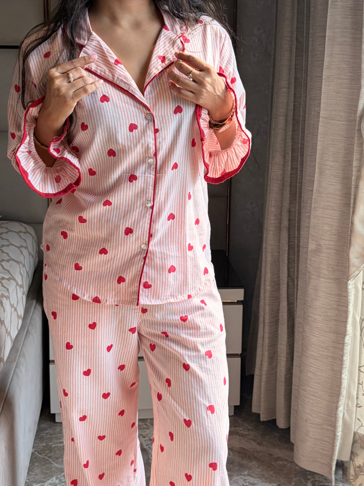 Sweetheart Striped Lounge Set