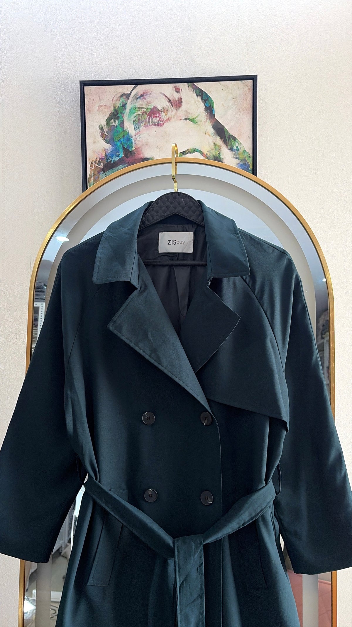 Deep Teal Classic Trench Coat
