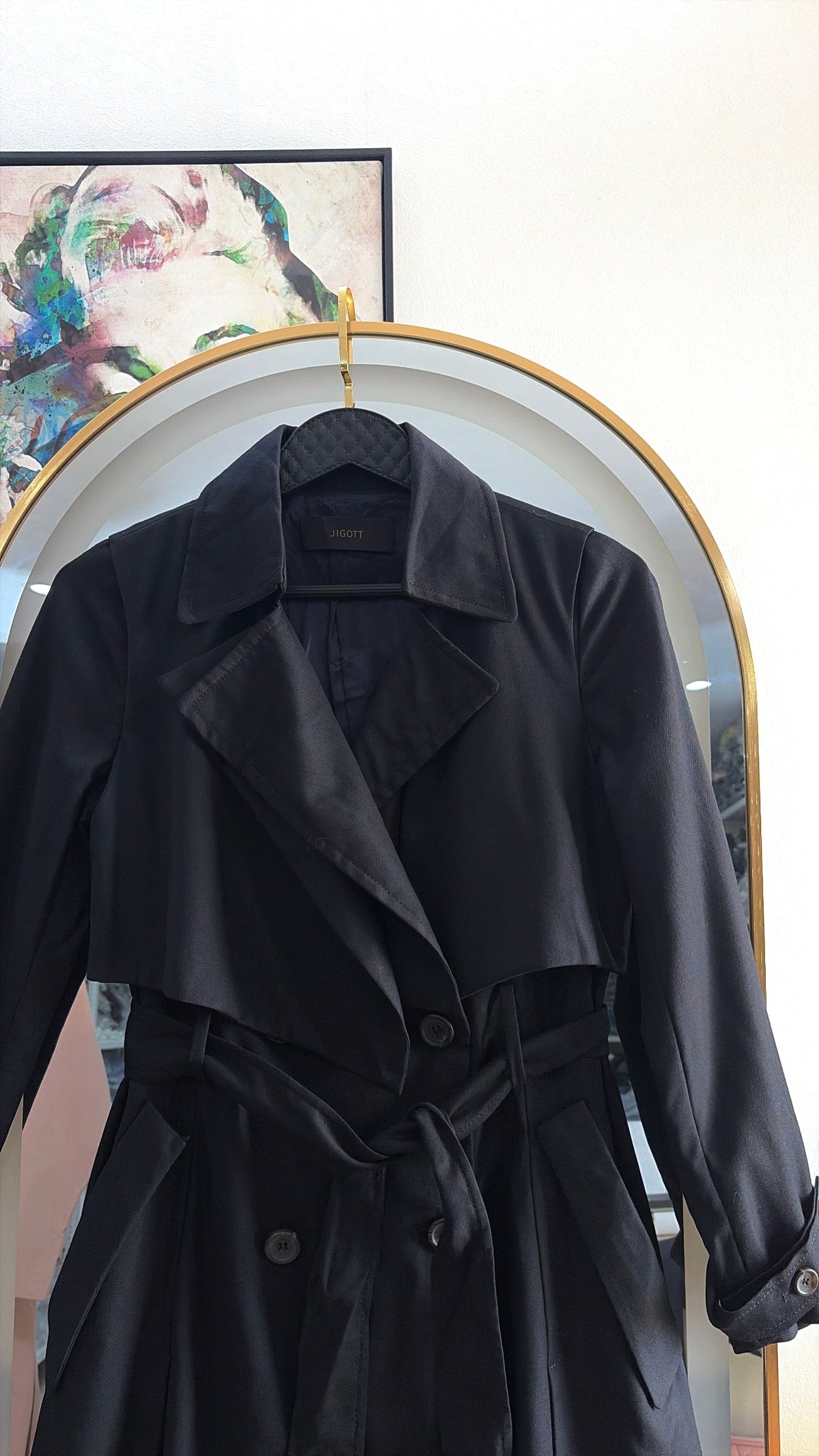 The Noir Flared Trench Coat