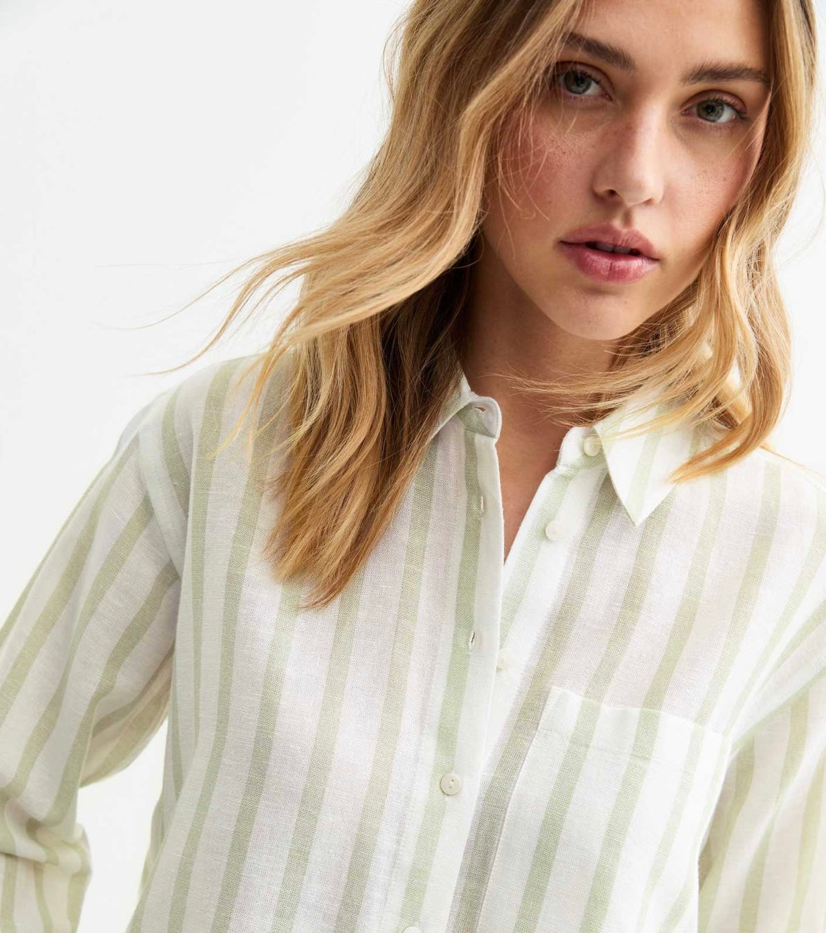 Soft Sage Pinstripe Shirt