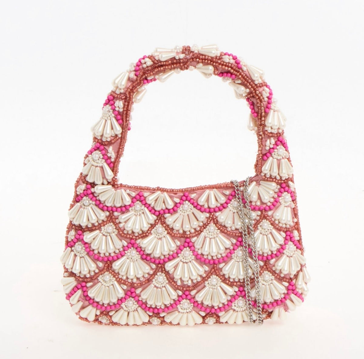 Rosé Pearl Scallop Bag