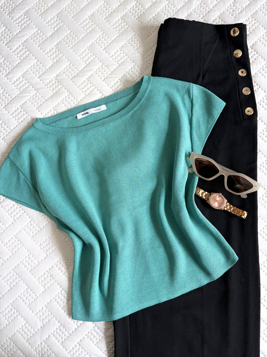 Aqua Muse Knit Top