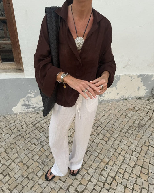 Oversized Linen-Cotton Shirt