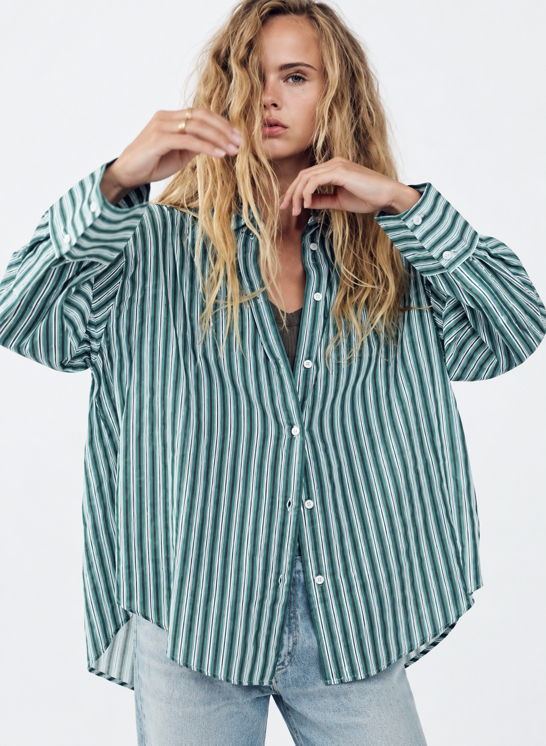 Oversized Linen-Cotton Shirt