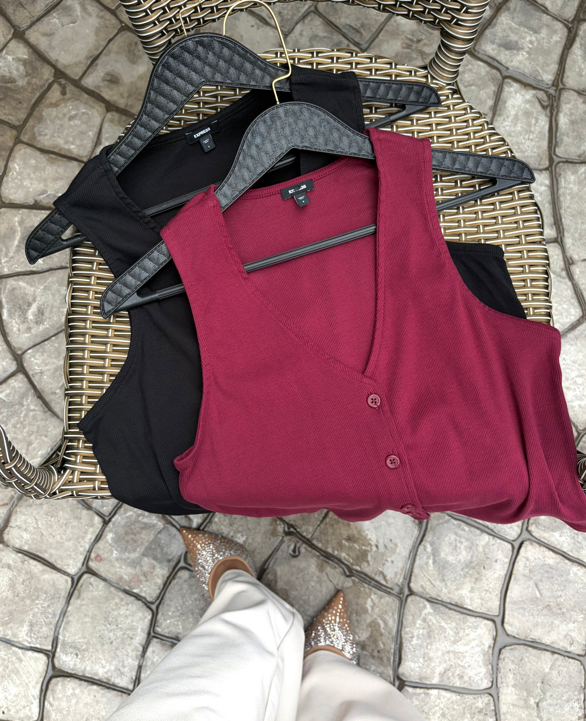 Button-Down Vest Top