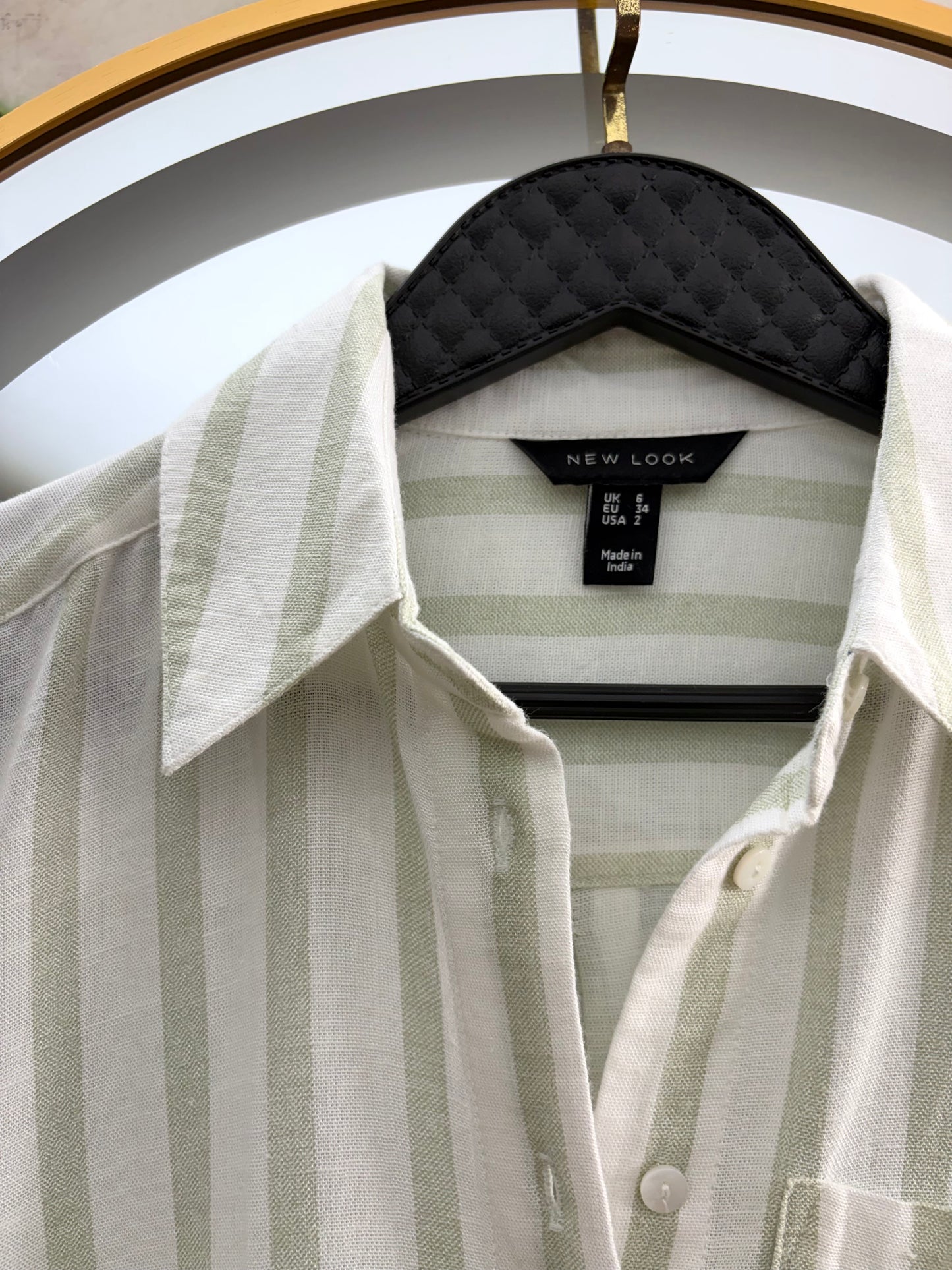 Soft Sage Pinstripe Shirt