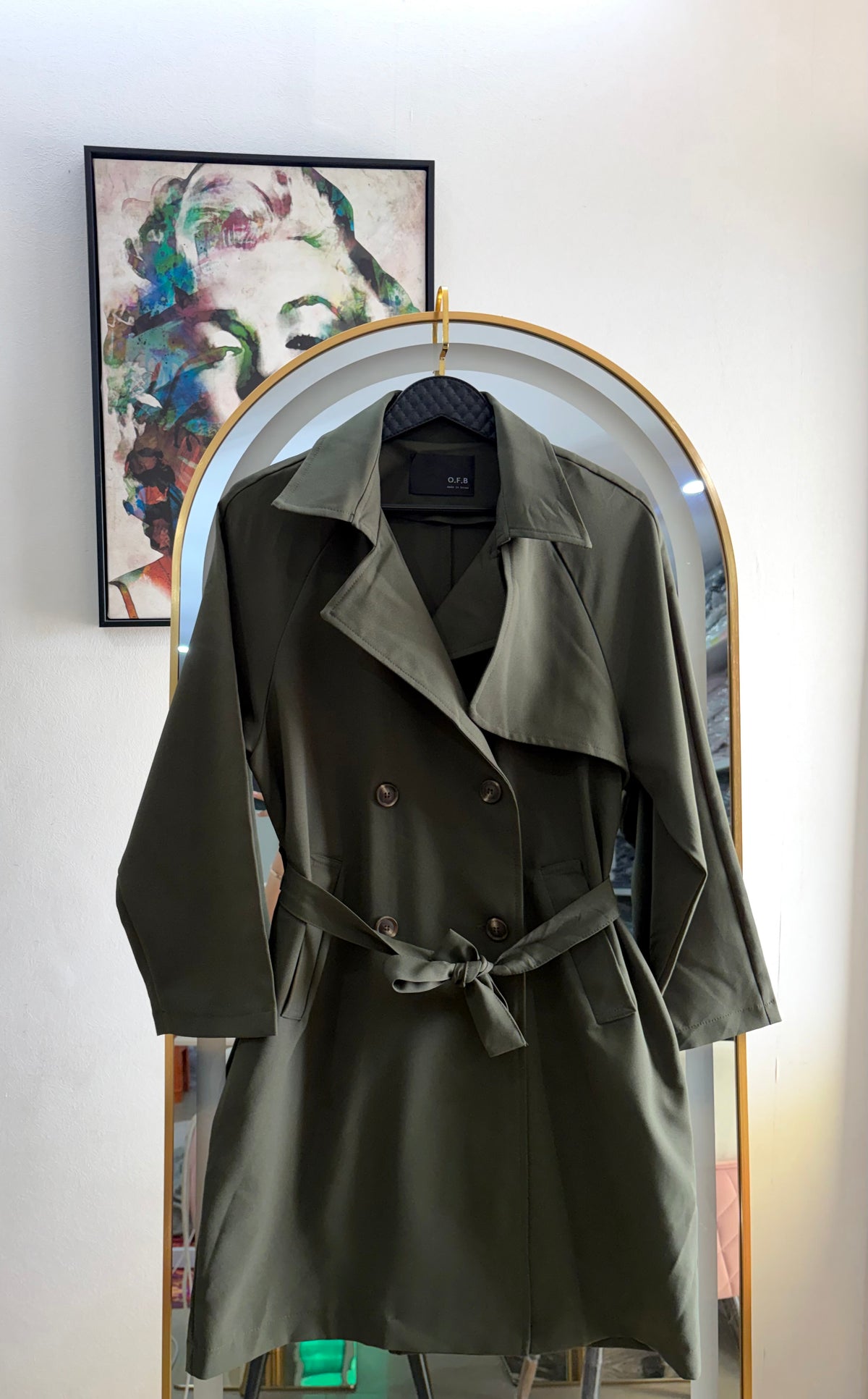 Olive Edit Trench Coat