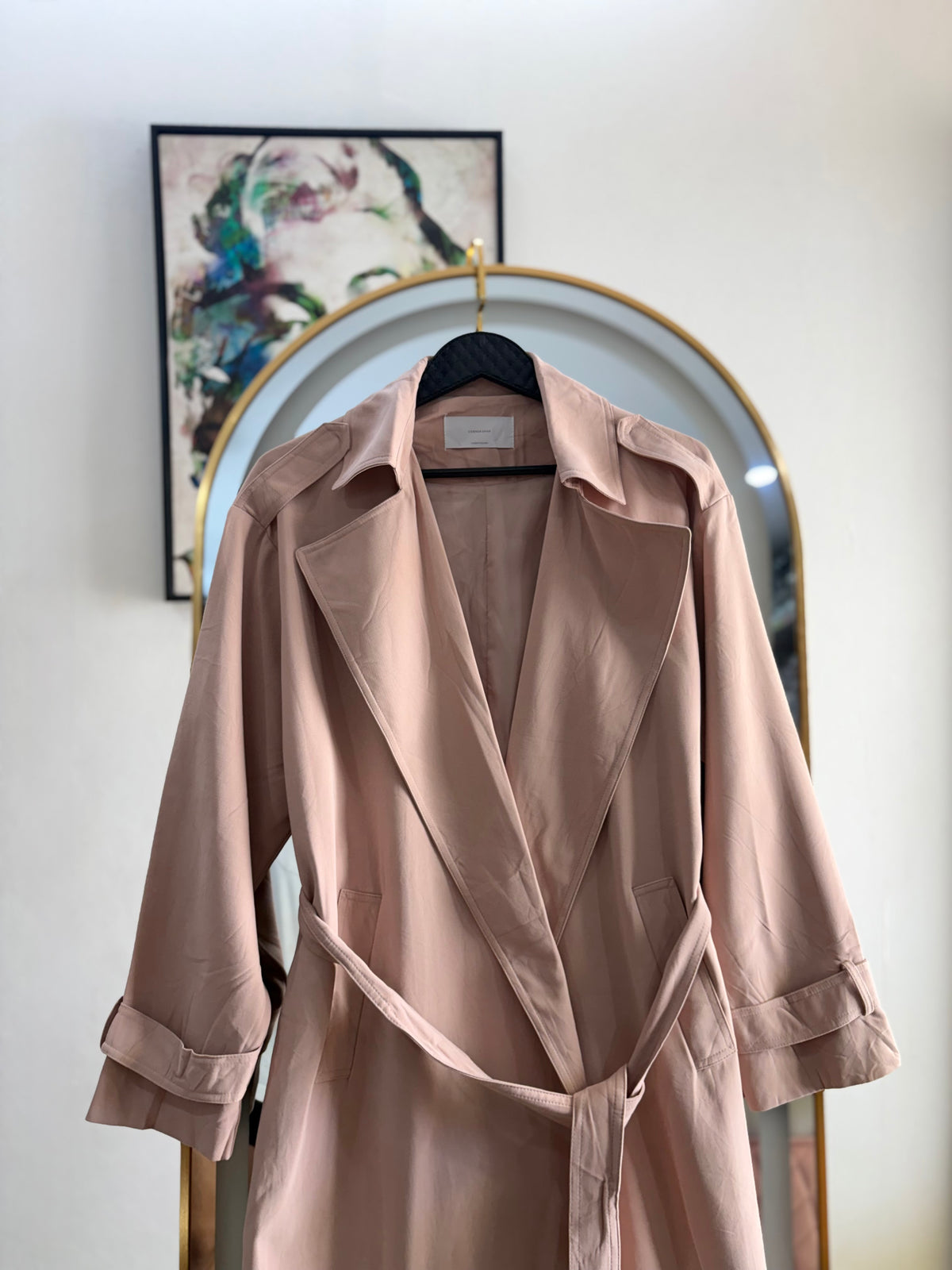 The Blush Drape Trench Coat