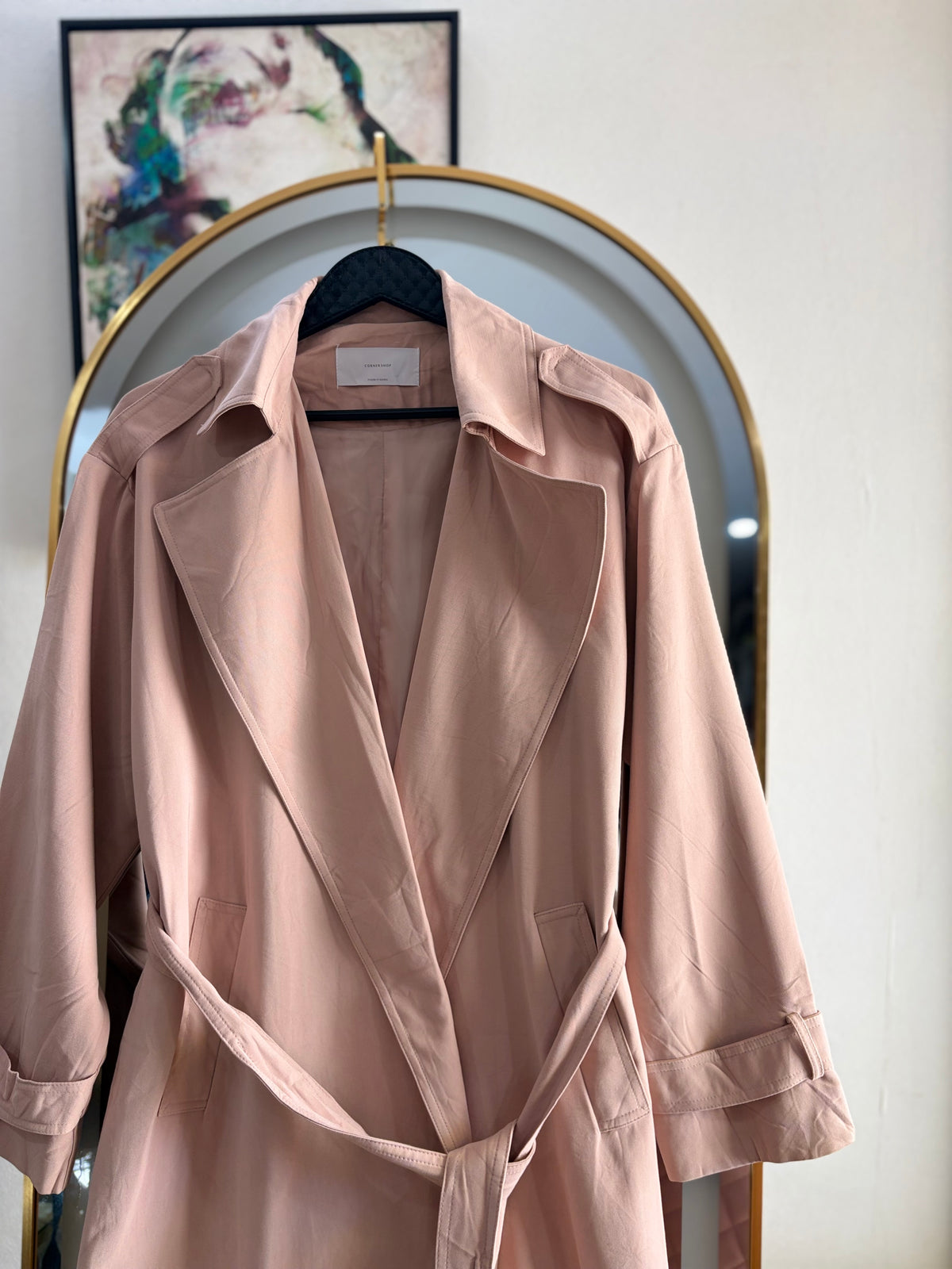 The Blush Drape Trench Coat