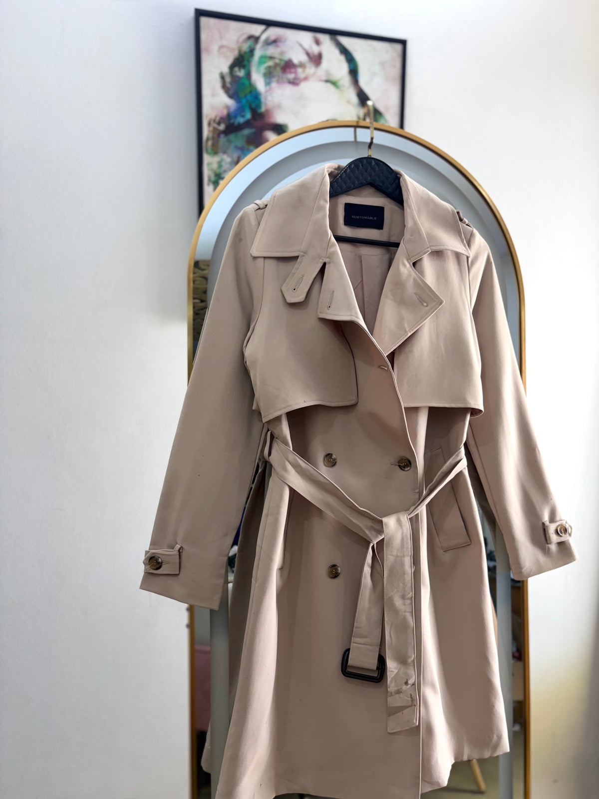 Stone Beige Heritage Trench Coat