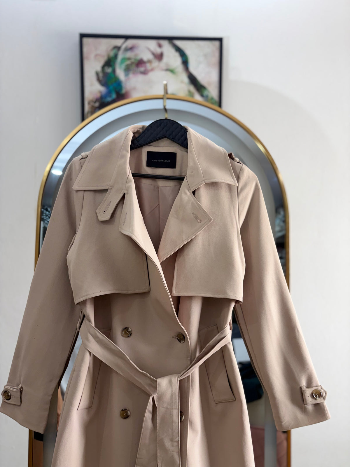 Stone Beige Heritage Trench Coat