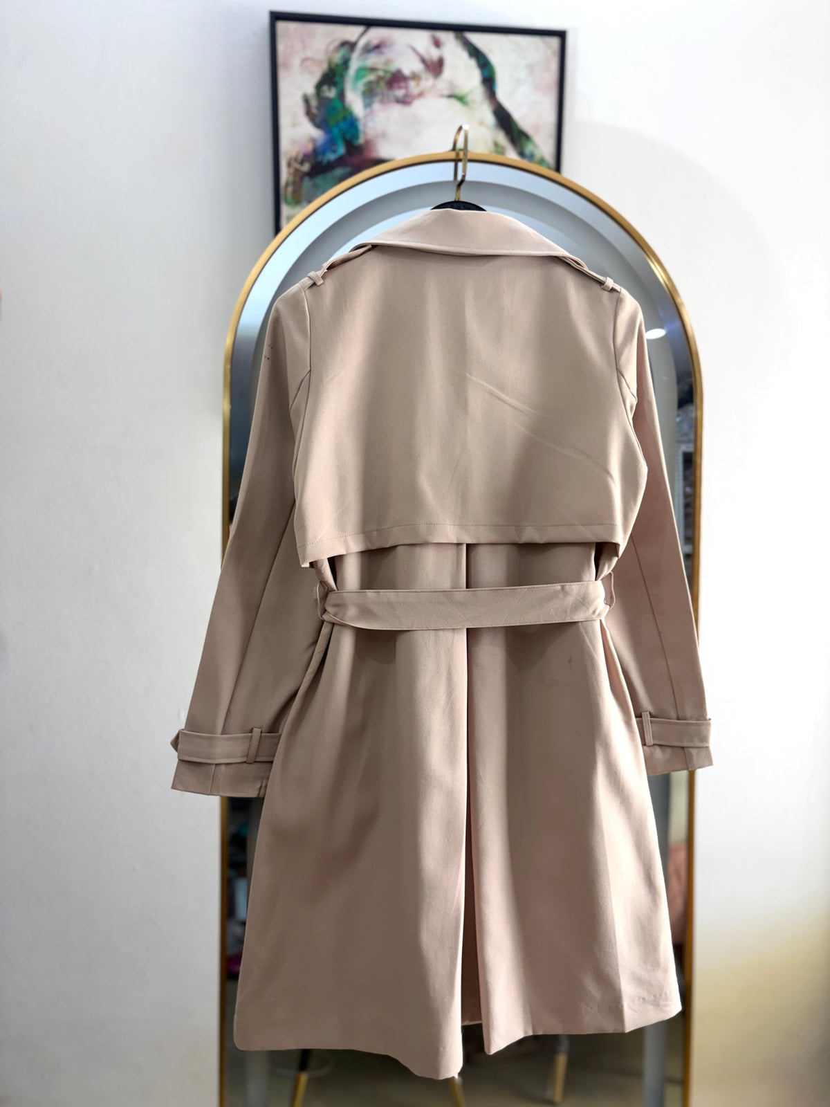 Stone Beige Heritage Trench Coat