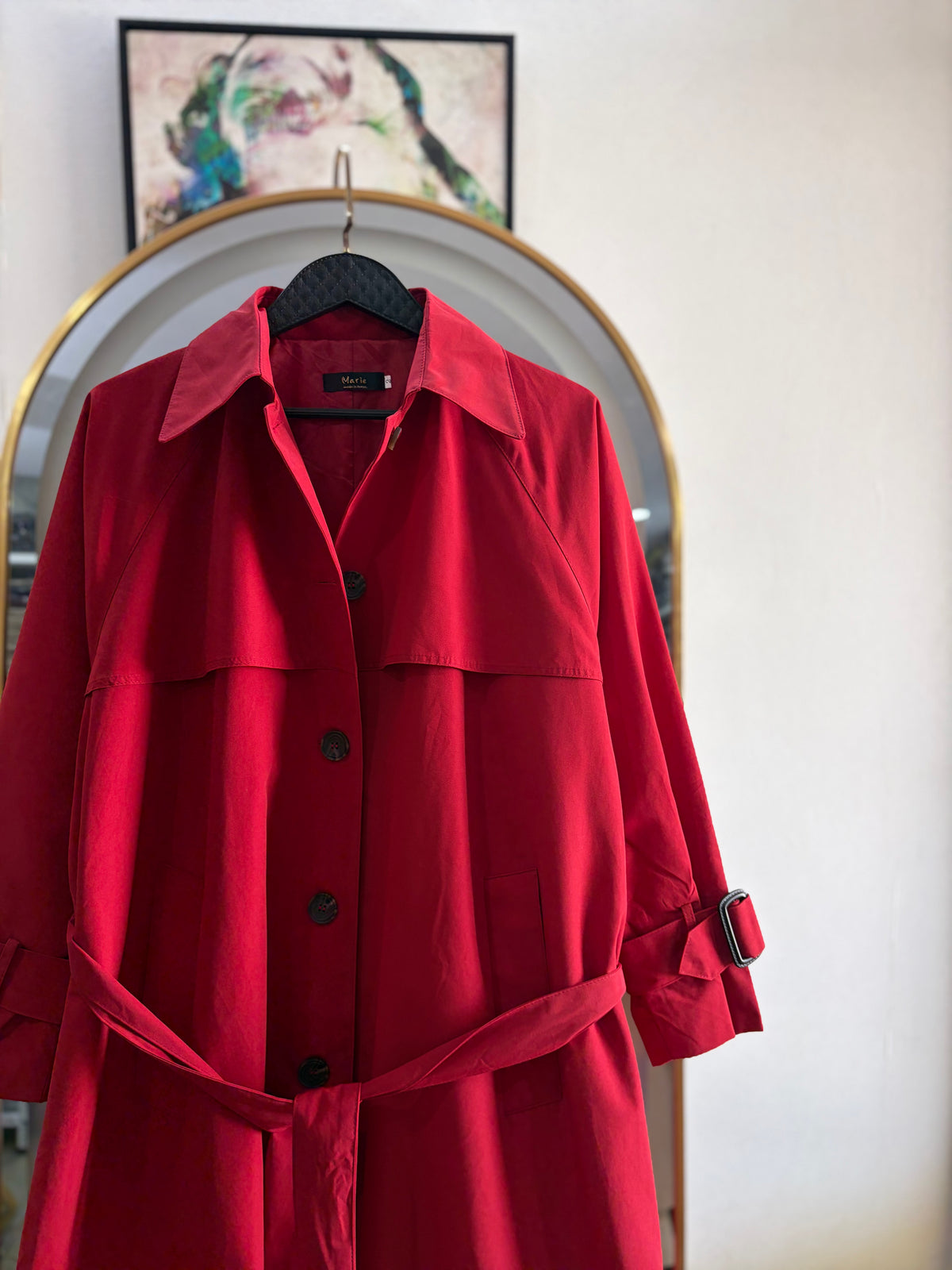 The Scarlet Statement Trench Coat