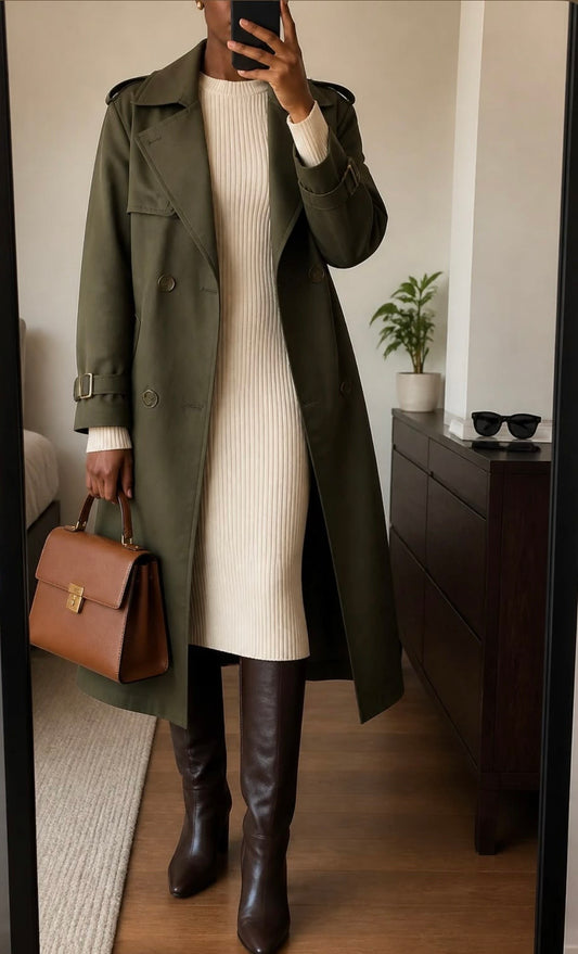 Olive Edit Trench Coat