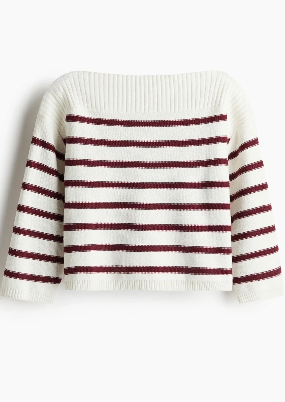 Stripe Boat-Neck Knit