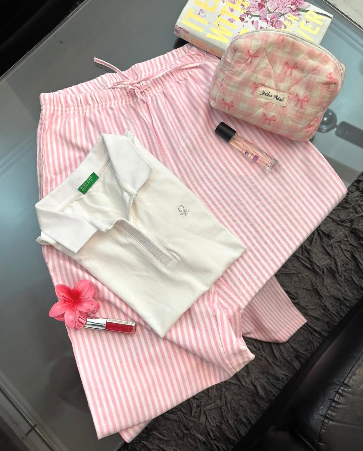 Soft Stripe Cotton Pants