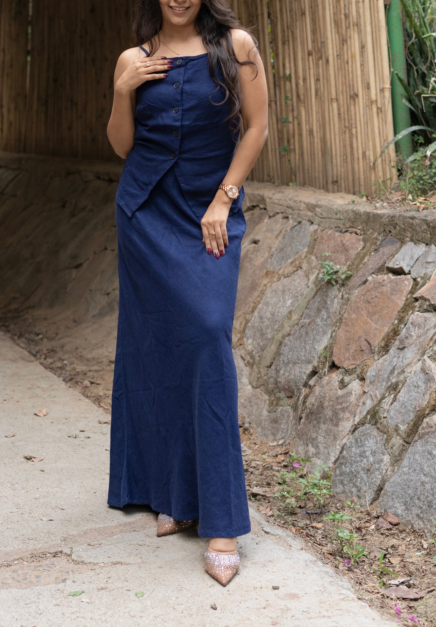 Classic Linen Skirt Co-ord Set