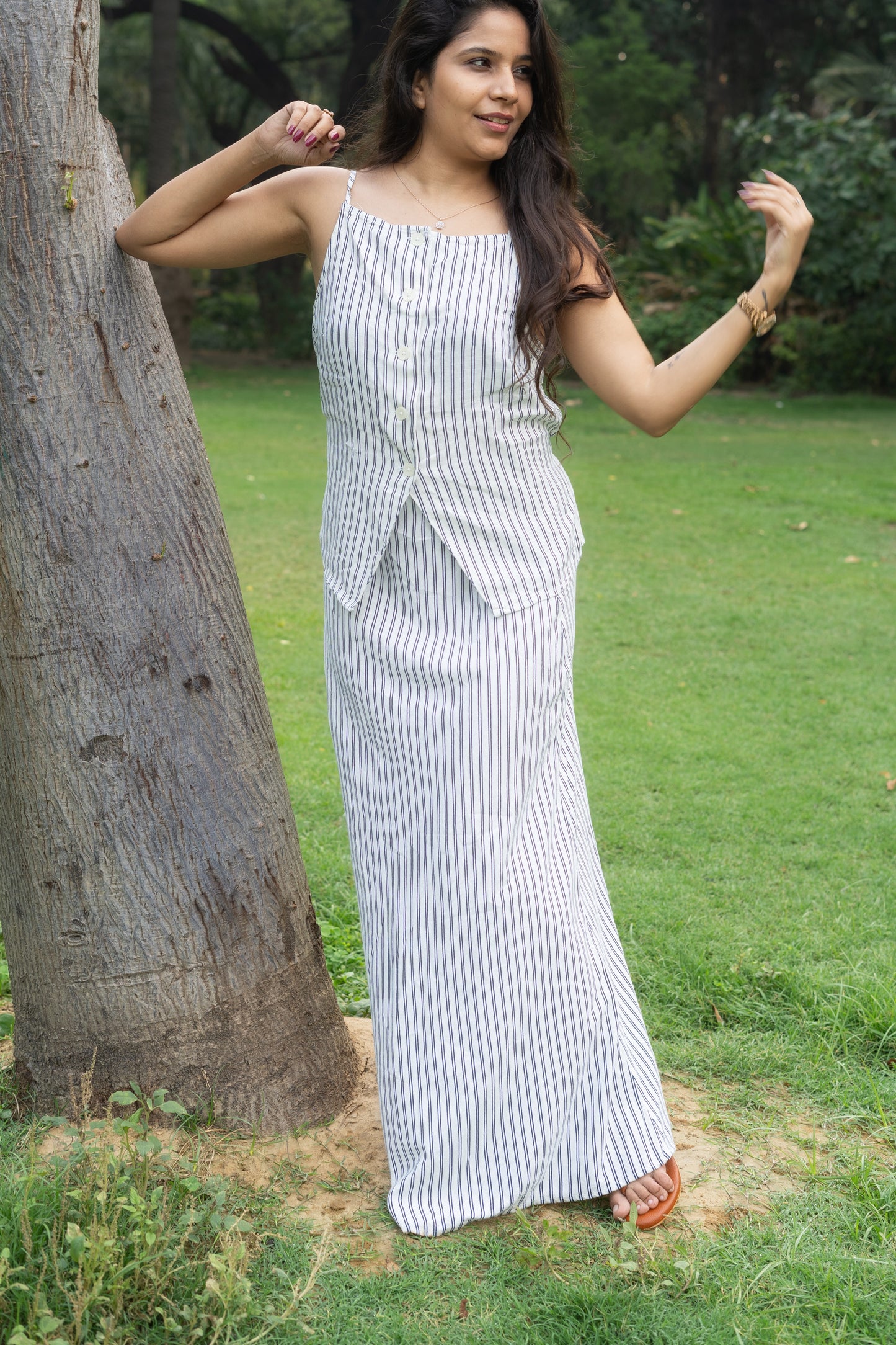 Classic Linen Skirt Co-ord Set