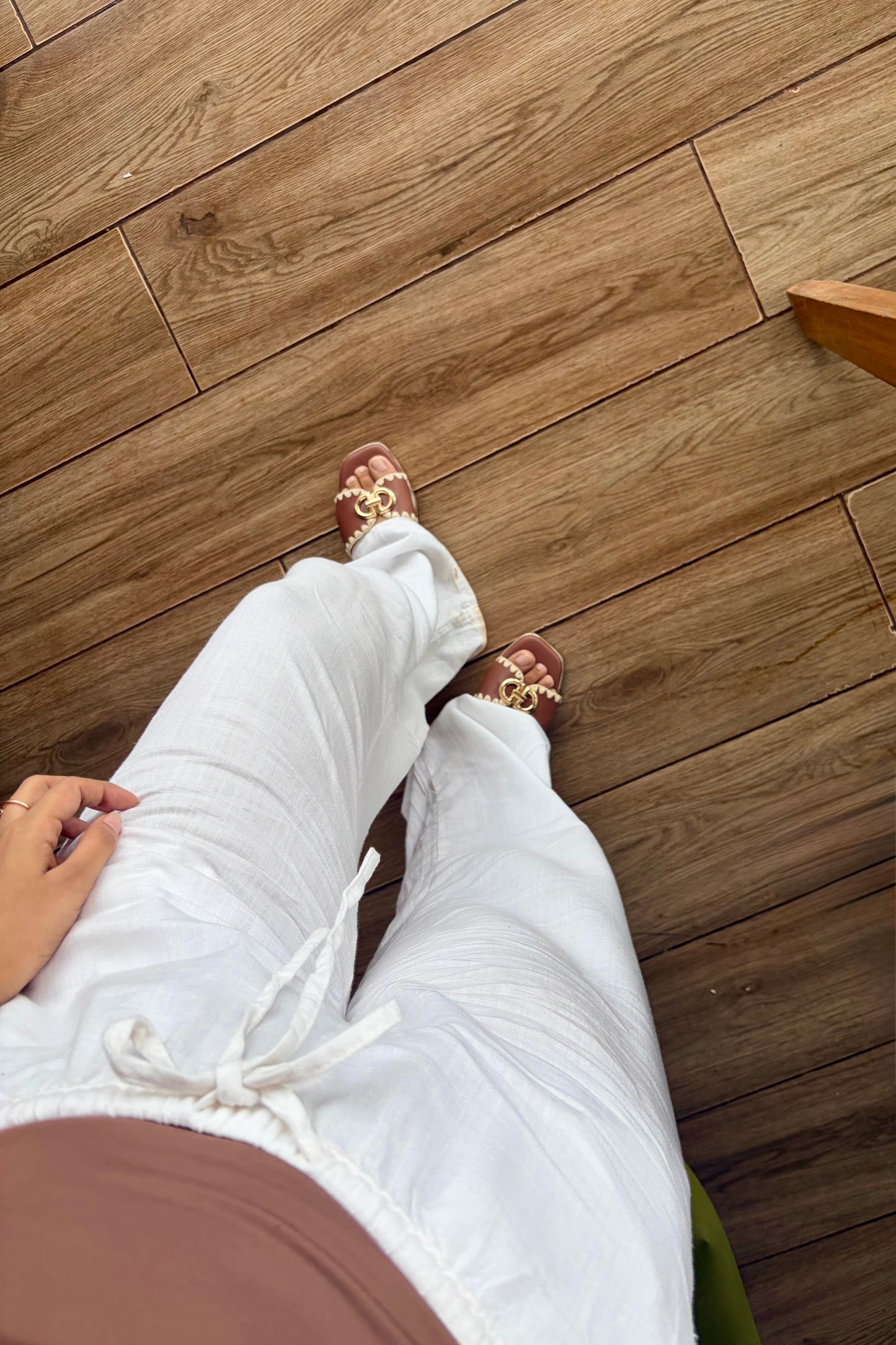 Classic White Linen Pants